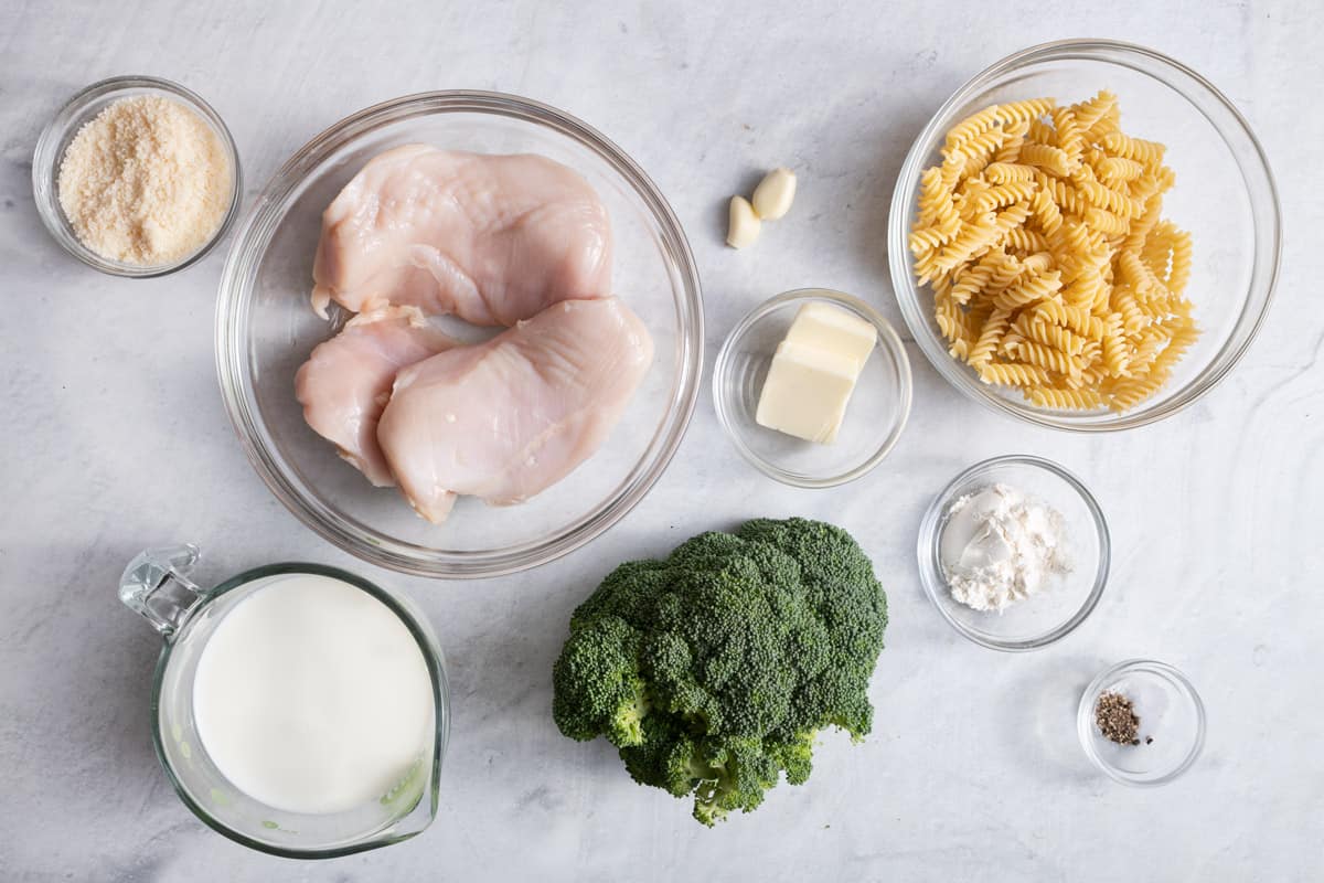 Ingredients to make the pasta recipe