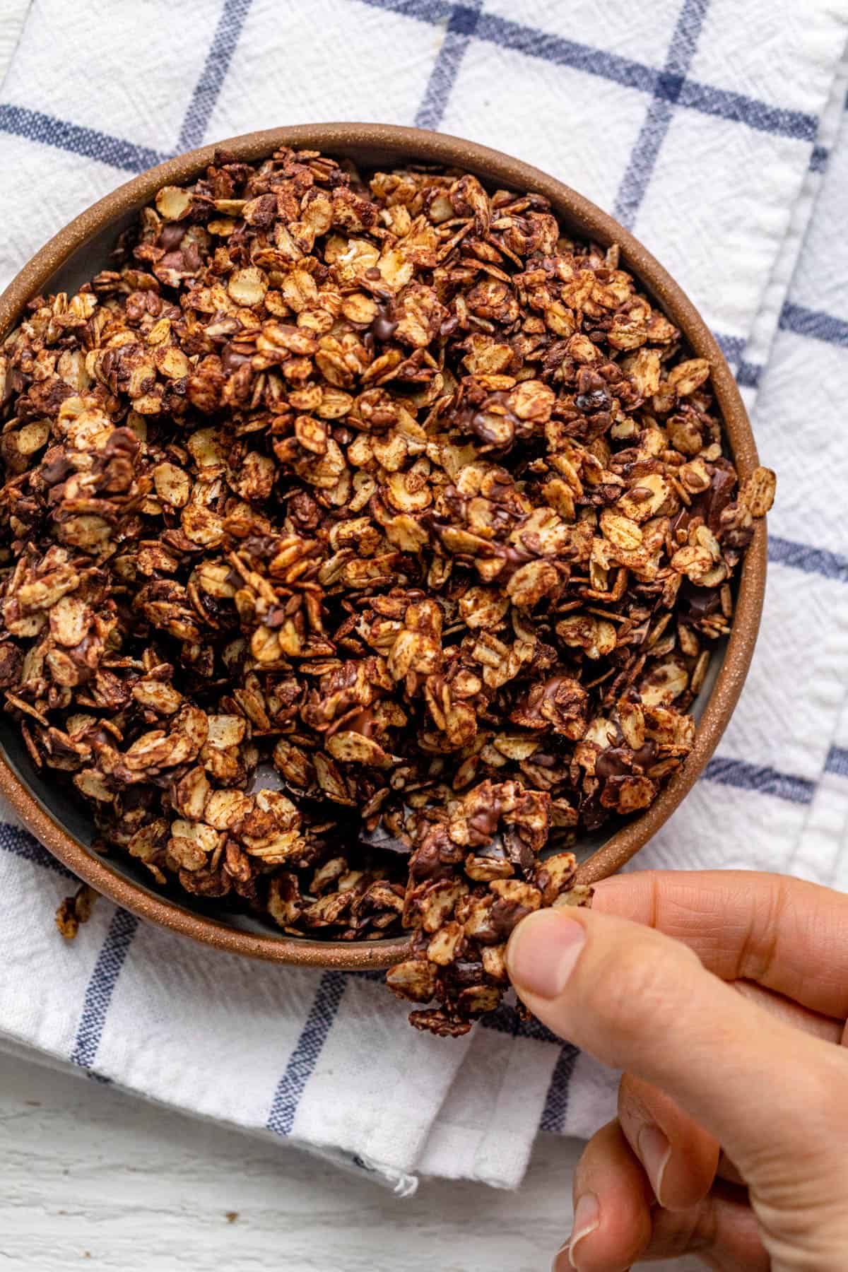 Chocolate Granola {With Flaxseeds} - FeelGoodFoodie