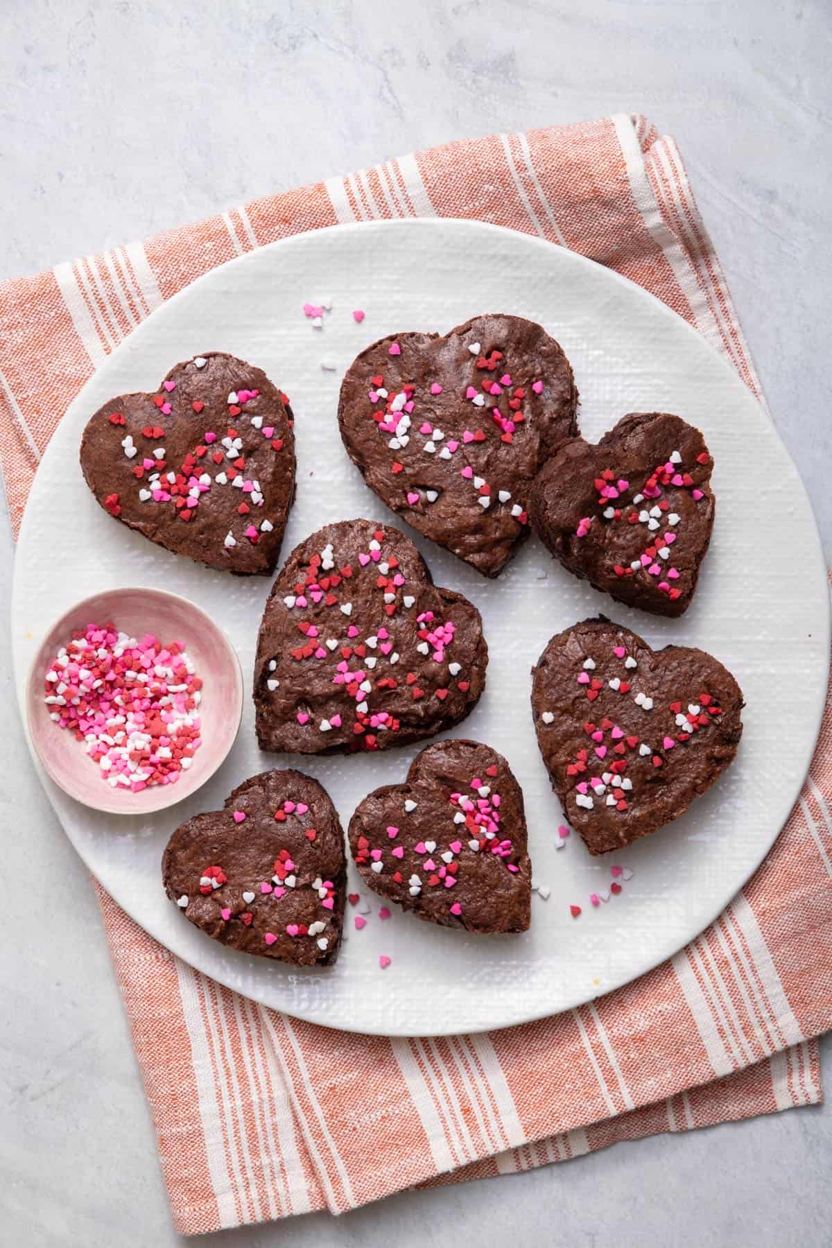 heart shaped brownies