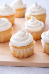 Cream Cheese Vanilla Cupcakes - Feel Good Foodie