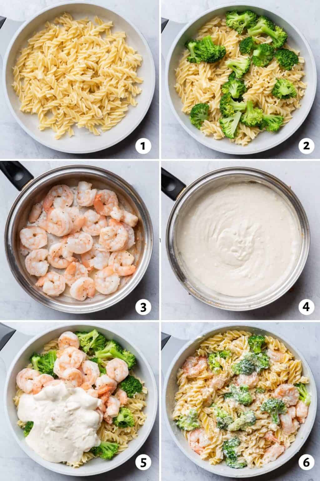 Broccoli Shrimp Pasta Alfredo Recipe - Feel Good Foodie