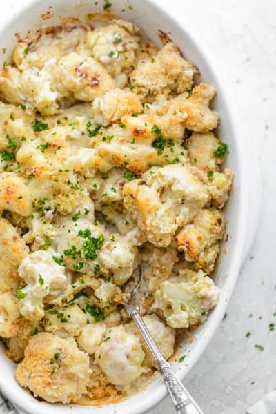 Roasted Cauliflower Au Gratin - Feel Good Foodie