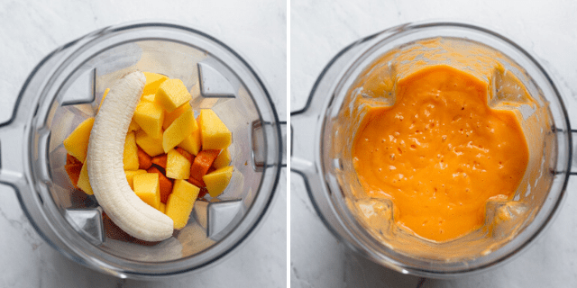 Mango Papaya Smoothie {5 Ingredients!} - FeelGoodFoodie