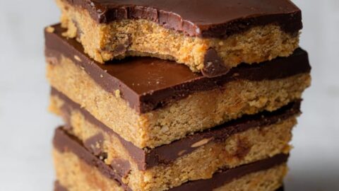 Chocolate Peanut Butter Bars (No Bake) - FeelGoodFoodie