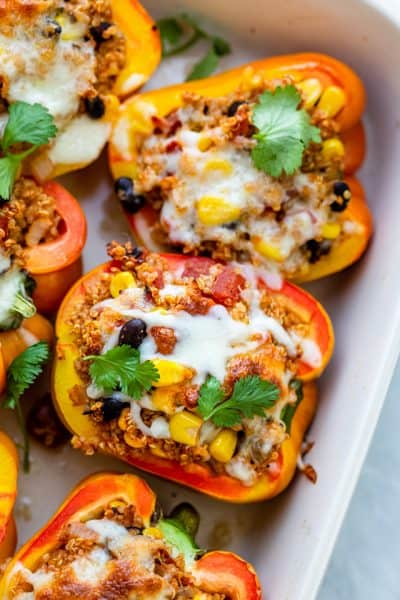 Quinoa Stuffed Peppers - FeelGoodFoodie