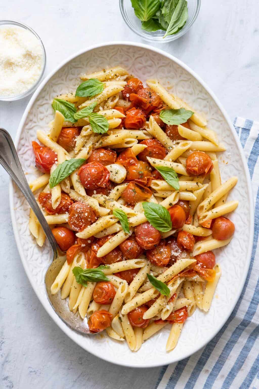 Baked Feta Pasta With Cherry Tomatoes Feelgoodfoodie