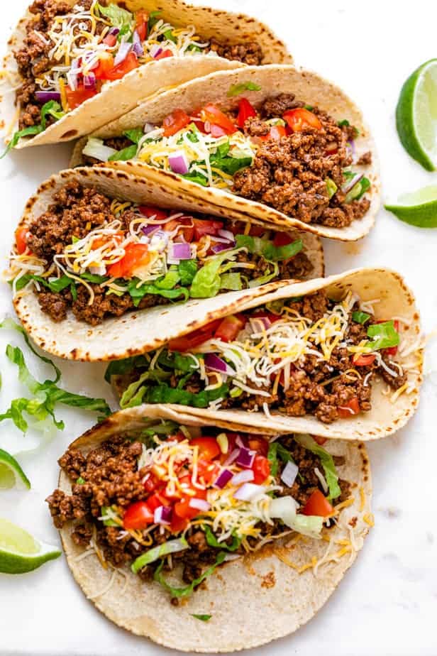 Ground Beef Tacos {Easy 10 Minute Recipe!} - FeelGoodFoodie