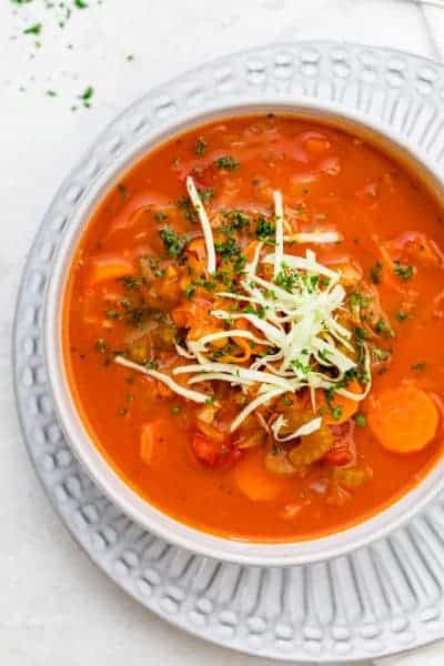 Tomato Cabbage Soup - FeelGoodFoodie