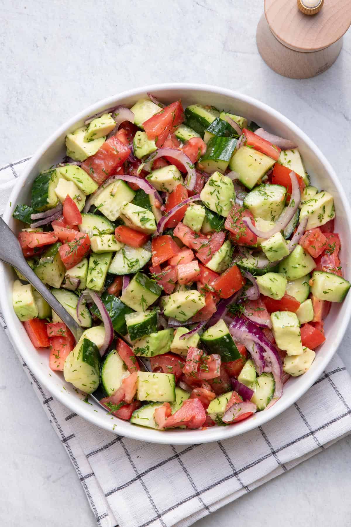 Tomato Cucumber Avocado Salad