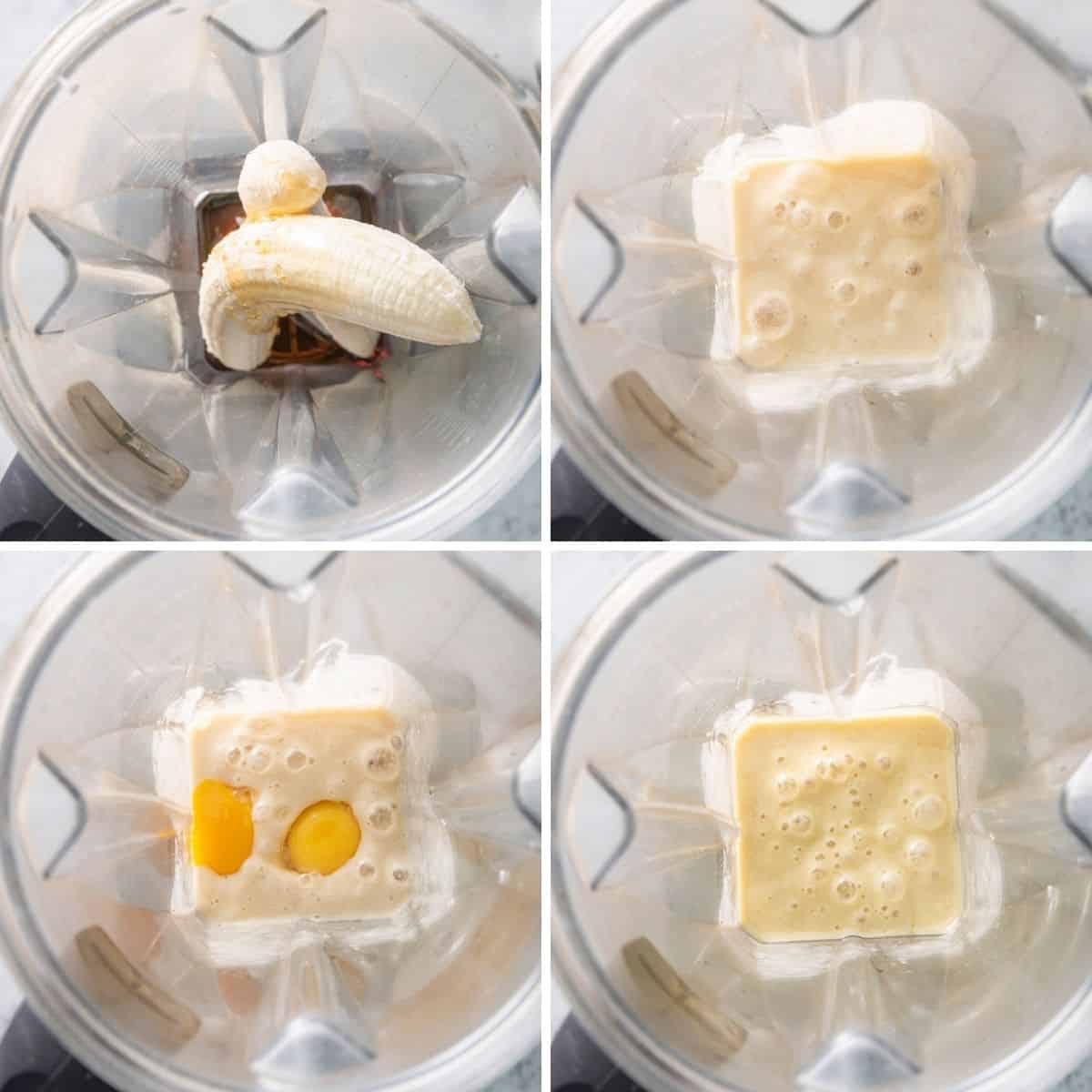 4 image collage to show how to make the recipe