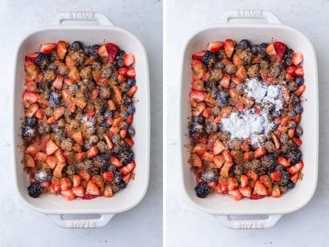 collage of mixed berries in a dish 