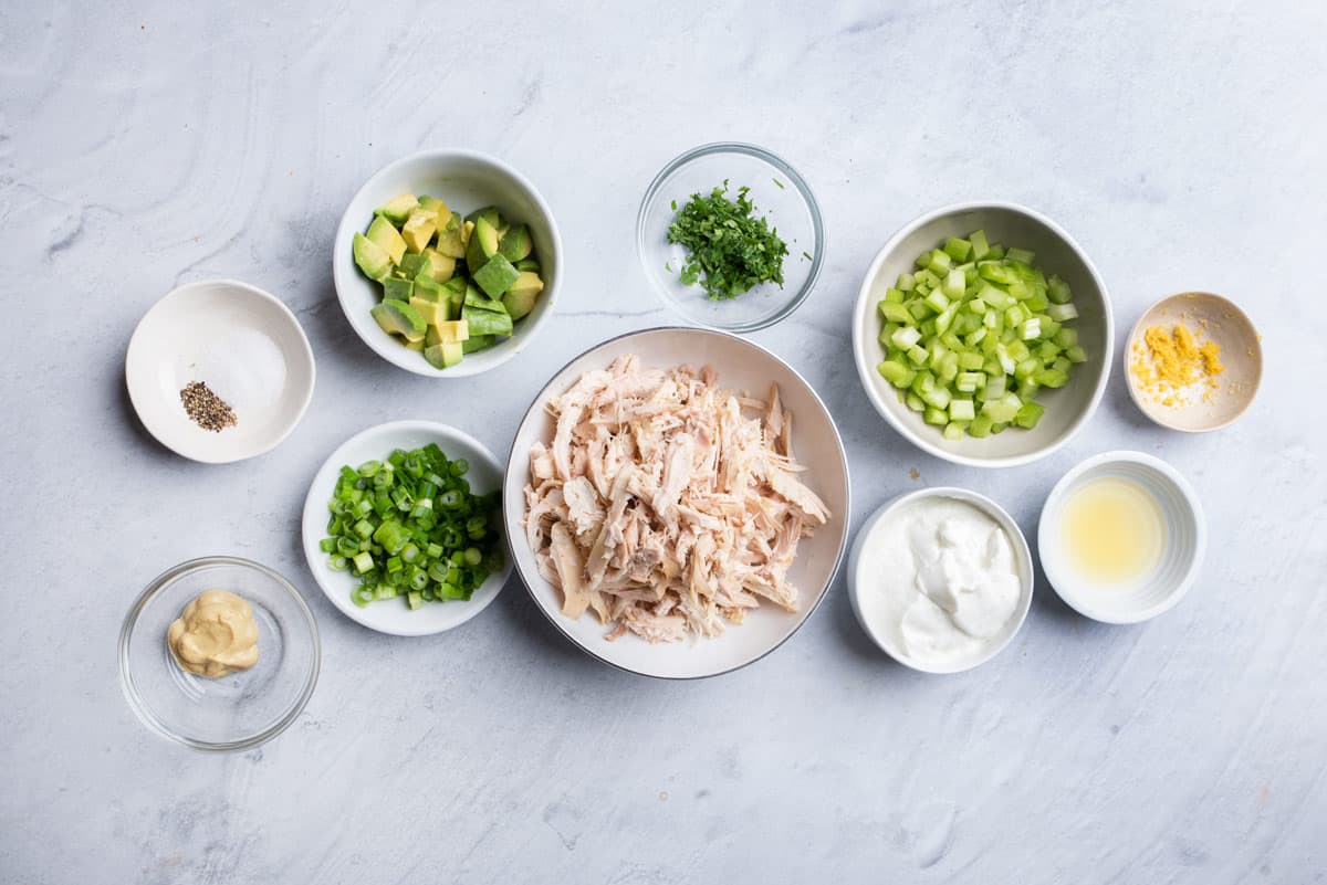 Ingredients to make the salad