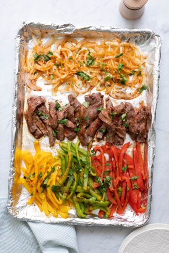 Sheet Pan Steak Fajitas {Oven Recipe} - Feel Good Foodie