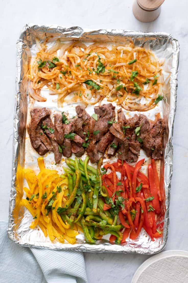 Sheet Pan Steak Fajitas {Oven Recipe} Feel Good Foodie
