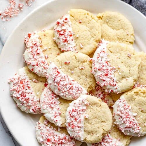 Peppermint White Chocolate Sugar Cookies - Chenée Today