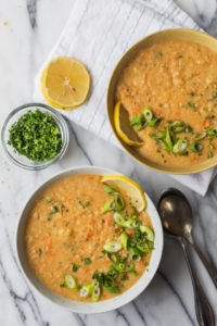 Crushed Lentil Soup {Vegan Lebanese Recipe} | FeelGoodFoodie