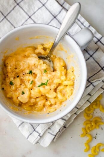 Mac N' Cheese Microwaved in mug