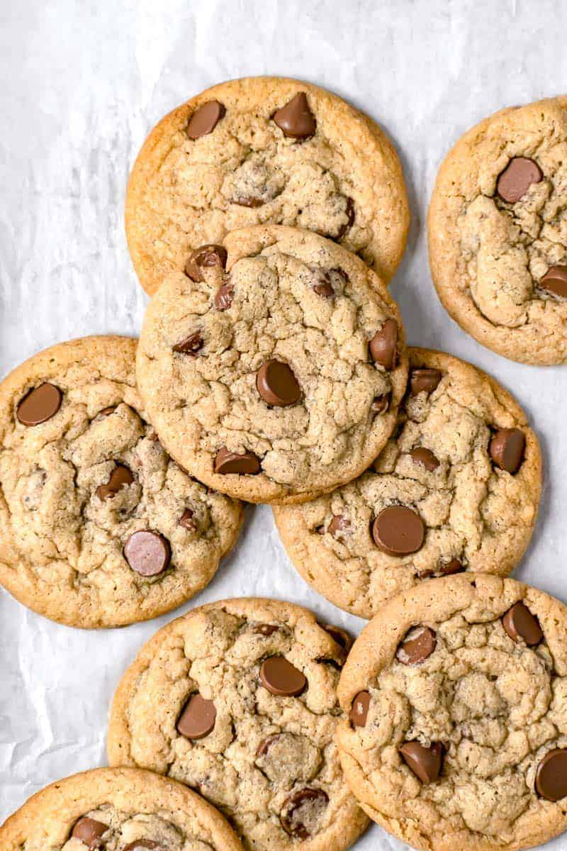 Tahini Chocolate Chip Cookies {Soft & Chewy!} - FeelGoodFoodie