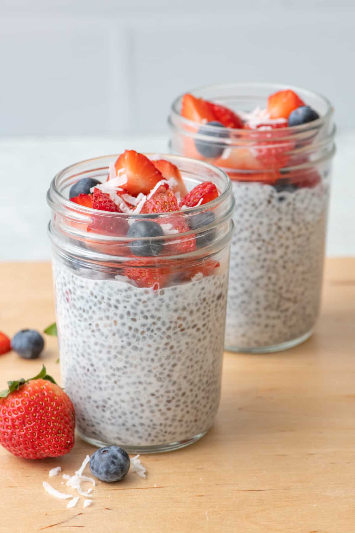 Overnight Chia Seed Breakfast Pudding Jars