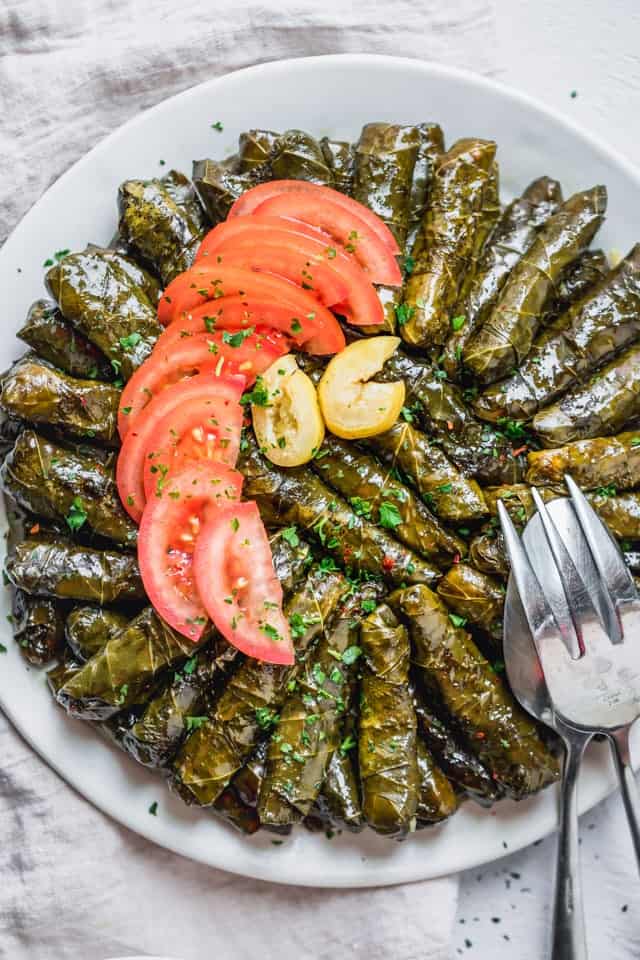 Vegetarian Stuffed Grape Leaves (Dolmas) - Alphafoodie