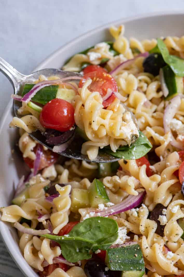 Mediterranean Pasta Salad Recipe - Feel Good Foodie