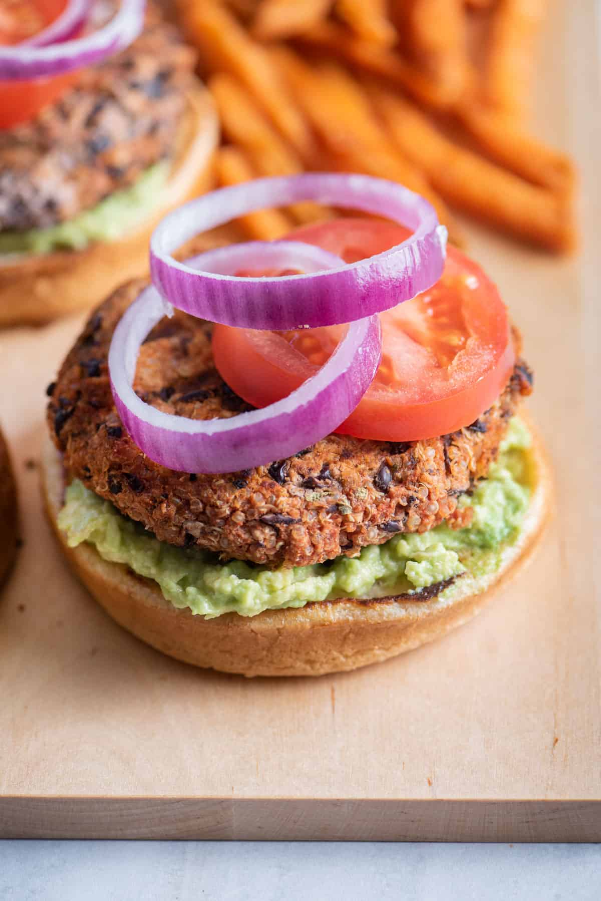 Quinoa Burger {Plant-Based Recipe} - FeelGoodFoodie