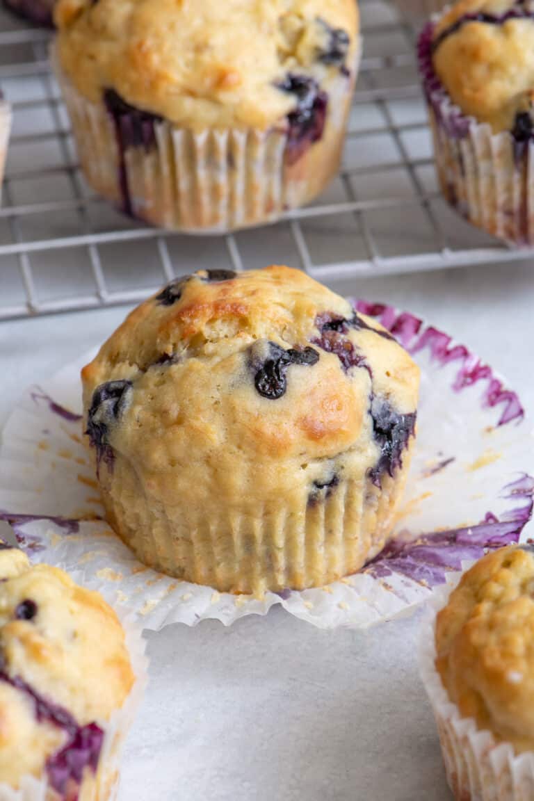 Blueberry Banana Muffins {With Greek Yogurt} - Feel Good Foodie