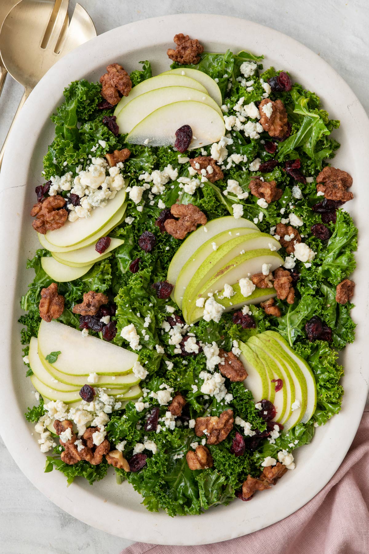 Asian Mustard Greens Salad with Cider-Dijon Dressing