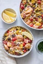 Mediterranean Couscous with Shrimp - Feel Good Foodie