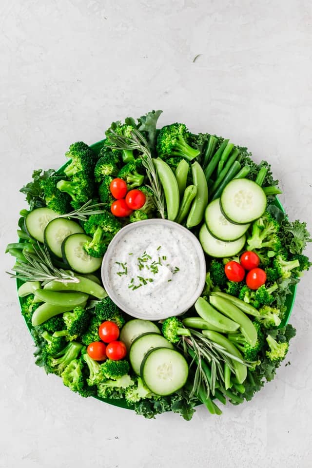 fancy vegetable tray