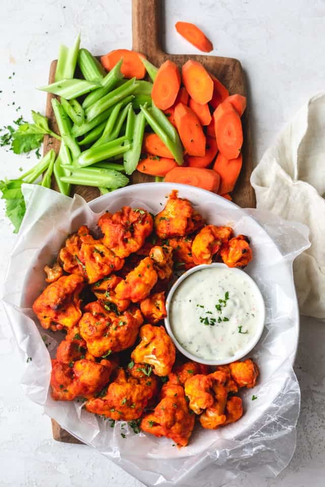 Baked Buffalo Cauliflower Bites