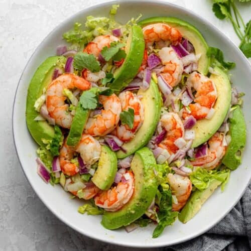 Healthy Lettuce Shrimp Avocado Salad Recipe — Eatwell101