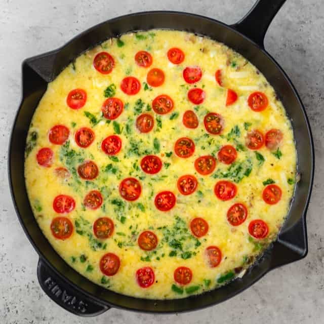 Tomatoes added on top.