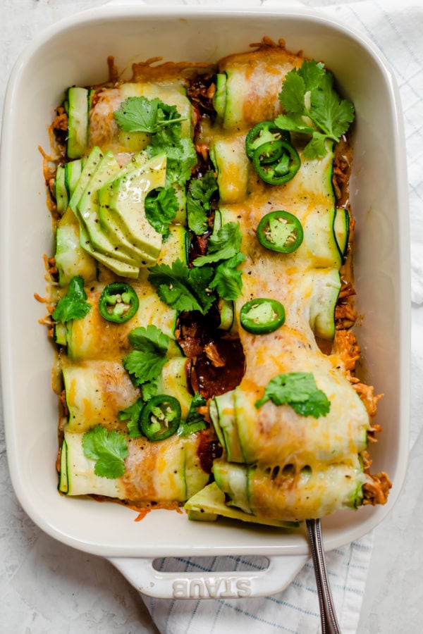 Zucchini Enchiladas - Feel Good Foodie