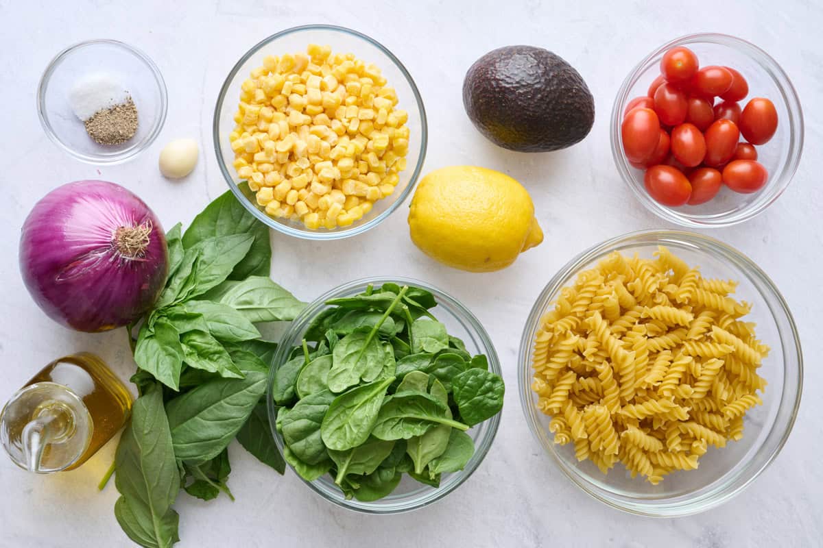 Ingredients before prepped.