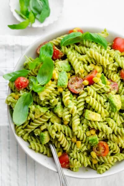 Creamy Avocado Pasta Salad - Feel Good Foodie