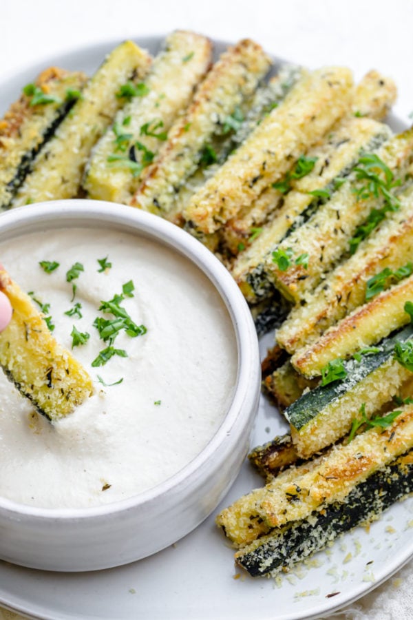 Baked Zucchini Fries (Vegan) - FeelGoodFoodie