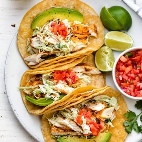 Grilled Fish Tacos with Coleslaw | FeelGoodFoodie
