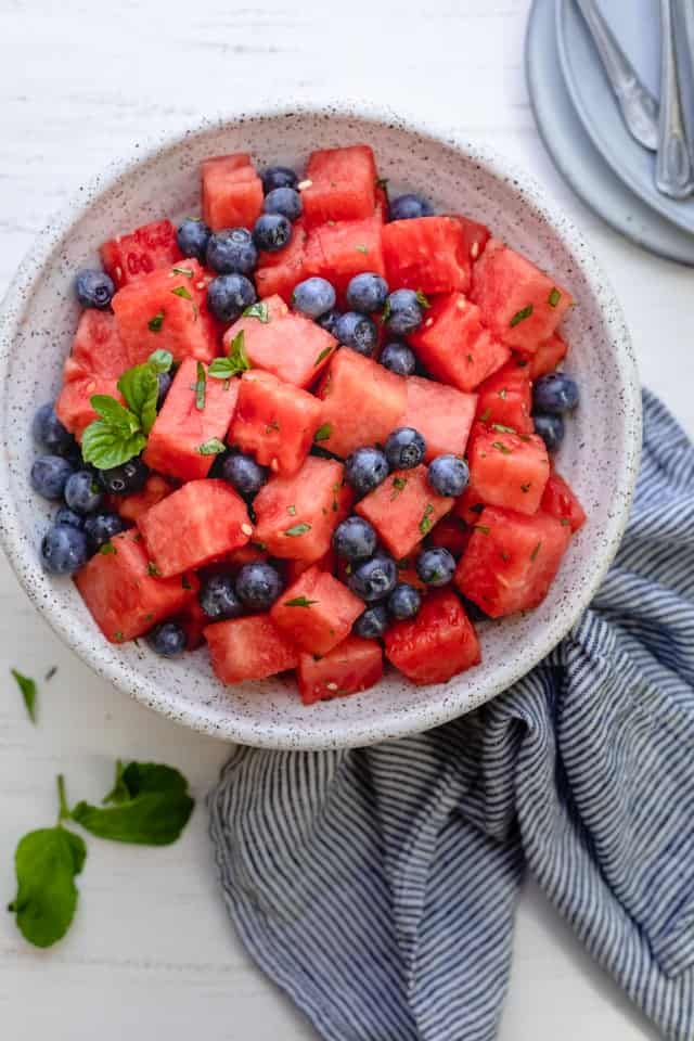 Watermelon Blueberry Salad