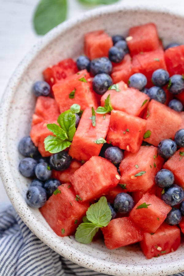 Watermelon Blueberry Salad - Feel Good Foodie