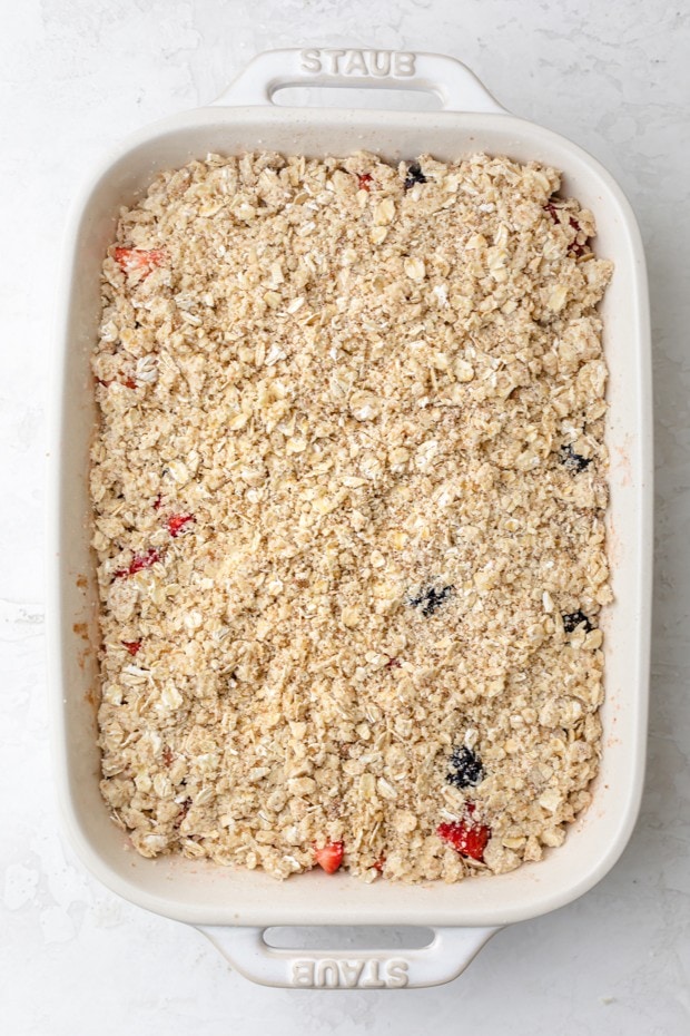 Crumble added on top.