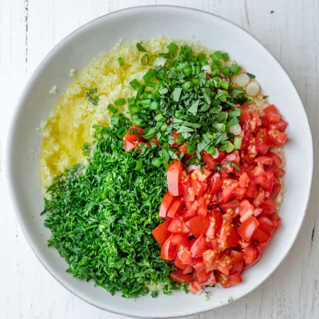 Tomatoes added on top.