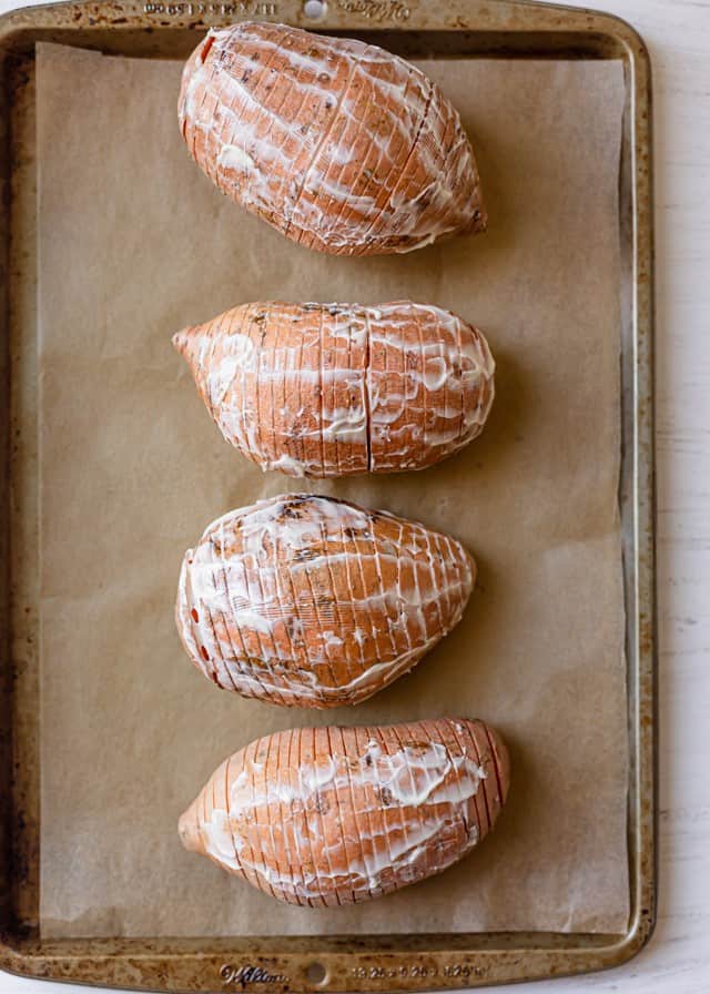 Butter on sweet potatoes.