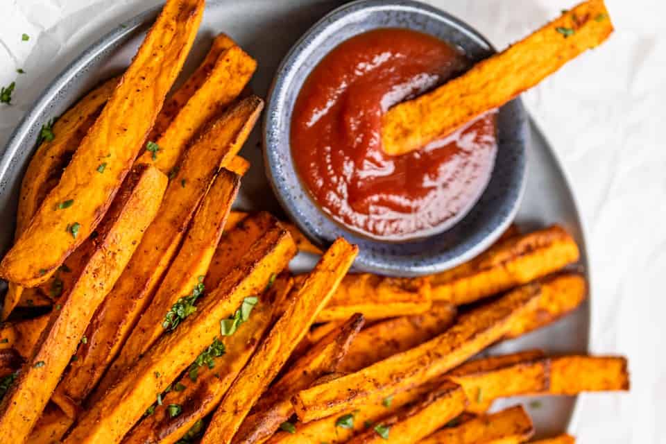 Air Fryer Sweet Potatoes.