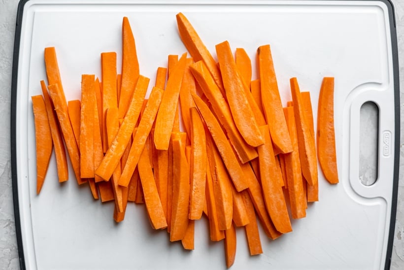 How to Cut Sweet Potatoes {Cubes, Sticks & More!} - FeelGoodFoodie