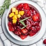 Cranberry mango sauce side dish for Thanksgiving dinner