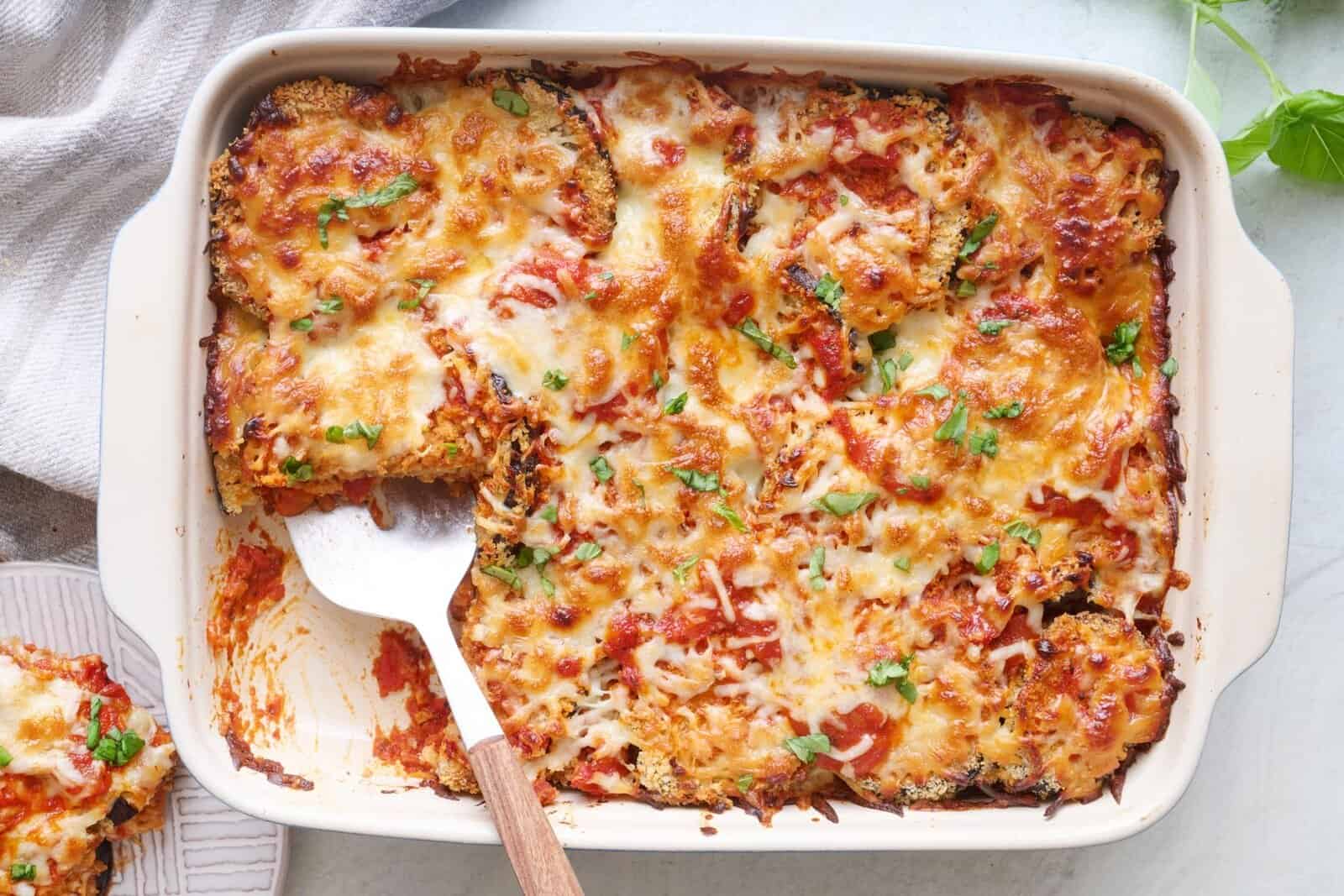 Baked Eggplant Parmesan.