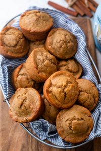 Large basket of the chia spiced muffins