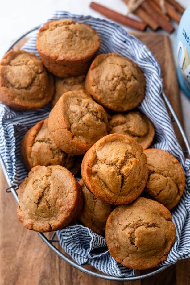 Large basket of the chia spiced muffins