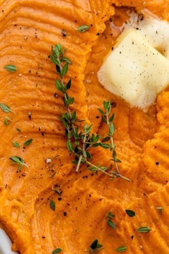 Healthy Mashed Sweet Potatoes.